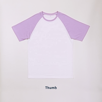 Sérigraphie personnalisée ou impression numérique DTG DTF T-shirts de baseball raglan pastel de haute qualité T-shirt Y2K et femmes en gros