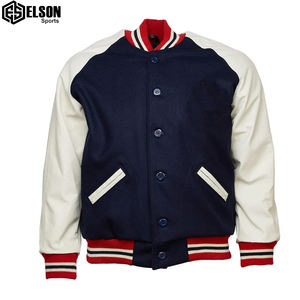 Top Quality Varsity <b>Jacket</b> Leather Sleeves Chenille Embroidery College Baseball Men's Letterman Varsity <b>Jacket</b> For Men - Product Image 4