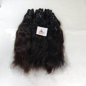 Venta al por mayor 100% Extensiones de Cabello Humano Indio Virgen sin Procesar Máquina Doble Trama Color Natural Suelto Estilo de Onda Profunda - Product Image 6