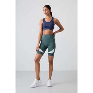 Tommylife Leggings de cycliste taille haute pour femme, coupe ajustée, en micro scuba, pour le yoga et le sport, bleu clair - Product Image 4