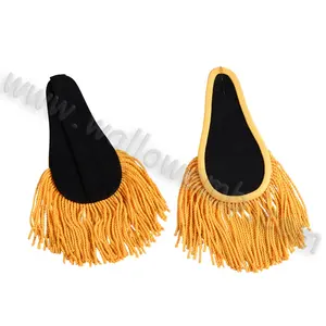 High Quality Manufacturers of ceremonial use Black and Golden Epaulette shoulder made in Viscose Hot Selling Product