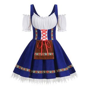 Dirndl Robe Midi Pour Femmes Nouveau Design Bas Prix Lederhosen Traditionnelle Bavaroise Avec Robe De Style De Fête - Product Image 1