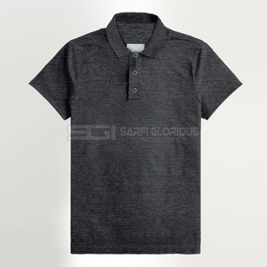 Polo homme avec logo personnalisé, panneau de couleur contrastée élégant, OEM ODM, coton de haute qualité - Product Image 2