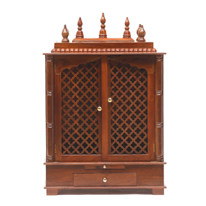 Mango Wood Customized Handmade Premium Wooden Temple Cabinet Handmade Home <b>Mandir</b> Hindu Prayer Furniture Living Room KA836 - Product Image 2