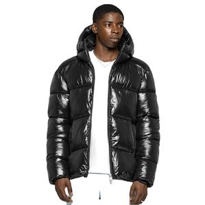 Chaquetas acolchadas de invierno personalizadas transpirables para hombre con capucha desmontable Chaqueta acolchada personalizada para exteriores para hombre - Product Image 1