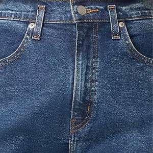 Short en jean bleu pour femme 100% coton Style décontracté, short de style droit écologique pour femme - Product Image 5