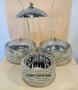 Recién llegado, calentador de alimentos Chapado en plata, hermoso diseño moderno, plato de frotamiento, cazuela, chafer y calentador de Metal de acero inoxidable - Product Image 3