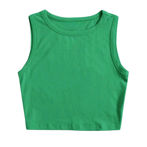 Camiseta sin mangas informal para mujer, venta al por mayor de algodón, tela transpirable suave, ligera, ropa de moda de verano para todos los días - Product Image 5