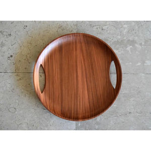 Plateau en bois personnalisé en gros multifonction rond en bois naturel plateau de service ustensiles de cuisine de table utilisation hôtel & Restaurant - Product Image 2