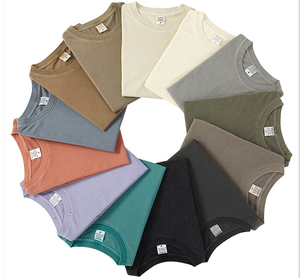 Logotipo personalizado Streetwear Hip Hop Cuello redondo Camisetas para hombre Dark High Street Fashion Loose Fit Cotton Camiseta en blanco Camiseta para hombres - Product Image 4