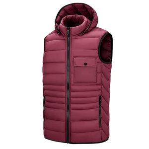 Veste d'hiver sans manches pour hommes Manteaux chauds à col épais Gilet en coton rembourré Gilet matelassé pour hommes avec logo personnalisé Gilet matelassé pour hommes - Product Image 4