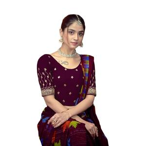 Blouse luxueuse pour femmes grandes tailles pour les grandes occasions et les mariages du printemps/automne, broderie complexe, taille personnalisée écologique - Product Image 1