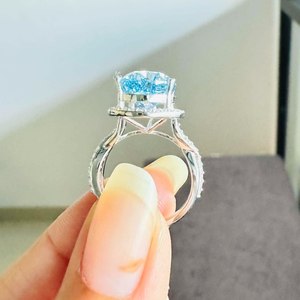 Anillo de Compromiso con Diamante Cultivado en Laboratorio en Forma de Pera, Oro de 18K, Anillo de Boda de Oro Liso con Diamante en Forma de Pera, Joyería Fina - Product Image 4