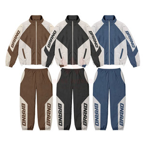 Survêtement coupe-vent d'hiver personnalisé pour homme, fermeture éclair, deux pièces, respirant, léger, nylon/polyester, avec couleurs et logo personnalisés - Product Image 6