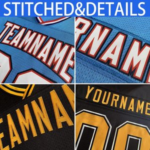 Maillot de football personnalisé cousu sur mesure, uniforme d'équipe à col en V pour adulte, vêtements de football américain, manches courtes, respirant - Product Image 4