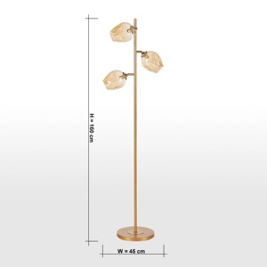Lampadaire en tissu blanc en forme de champignon pour la décoration intérieure de salon de luxe moderne, élégant, support doré LED pour la maison et le bureau - Product Image 5