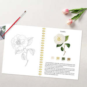 Quaderno di Acquerello Set Completo di Libri per Acquerello Quaderni <span class=keywords><strong>da</strong></span> Disegno con Fiori <span class=keywords><strong>Uccelli</strong></span> Giardino Animali Libri <span class=keywords><strong>da</strong></span> Colorare ad Acquerello - Product Image 4
