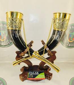 Corne à boire en agate faite à la main authentique Style d'amour de Noël nautique sculpté artisanat naturel pour les décorations du monde Falak - Product Image 2