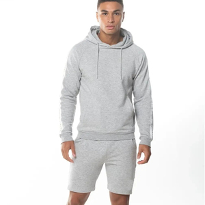 Chándal de invierno con estampado personalizado para hombre, Sudadera con capucha y pantalones cortos de lana de manga larga con diseño de cremallera - Product Image 1