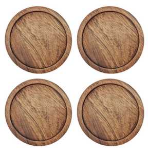 Custom Logo Wooden <b>Coasters</b> for Coffee and Tea Utensils Natural Wood <b>Coasters</b> <b>Set</b> - Product Image 1