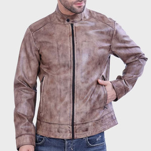 Look classique grande personnalité nouveauté hommes motard veste en cuir article frais imperméable hommes veste en cuir veste pour hommes - Product Image 1