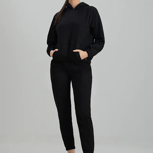 ชุดวอร์มเข้ารูปแฟชั่นสำหรับผู้หญิงชุดวิ่งผ้าฝ้ายออกแบบได้เองชุดกีฬาสำหรับยิมโยคะและฟิตเนส - Product Image 5