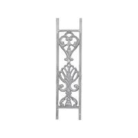 Balustrades de balcon modernes en fonte européenne, montées au sol, résistantes aux UV, anti-rouille, réglables, sans cadre, décoratives