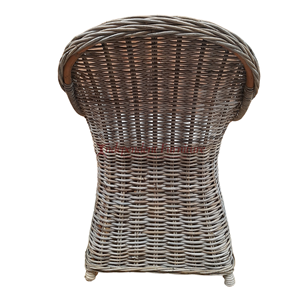 Athen Natural Kuboo Grey Rattan <b>Frame</b> Dining Chair Natural Cushion Traditional Indoor Wicker Furniture Home Restaurant Eco - Product Image 6