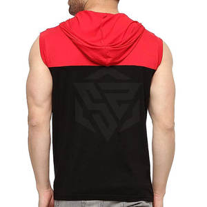<b>Men</b> Activewear <b>Sleeveless</b> <b>Hoodie</b> Quick Dry Fabric Bodybuilding <b>Sleeveless</b> <b>Hoodie</b> Sporty Muscle Fit Design - Product Image 3