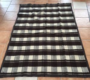 ผ้าห่มขนสัตว์แท้สำหรับตกแต่งโซฟาผ้าห่มดีไซน์ลายตารางหมากรุกผ้า100% วินเทจ - Product Image 3