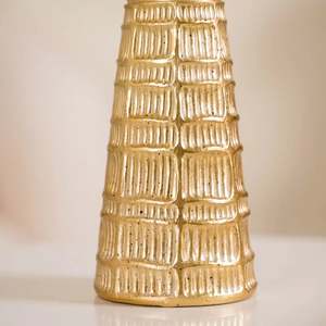 Porte-bougie cylindrique en fer durable Golden Glow pour la décoration de la maison - Product Image 4