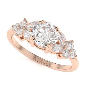 3.00CT Round Cut Cluster Style Engagement <b>Ring</b> for Women - Product Image 6