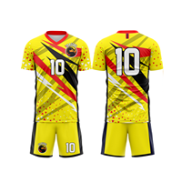 Prix de gros – Tenues de football pour adultes 100 % polyester, respirantes, séchage rapide, personnalisables avec nom/numéro d'équipe, sublimées