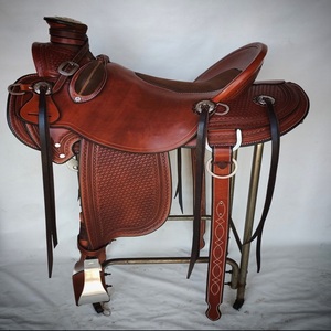 Wade Style High Quality Long Durable Western <b>Leather</b> Horse Saddle Custom Logo Portable Design Customize Color Size <b>Tooling</b> - Product Image 1