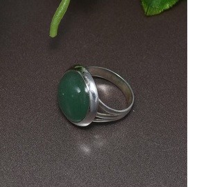 แหวนพลอยอะเวนจูรีนสีเขียวแท้925เงินสเตอลิงมินิมอลเครื่องประดับทำด้วยมือธรรมชาติของขวัญสุดหรูสำหรับเธอ - Product Image 2