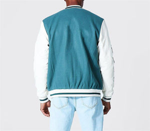 2022Custom Made Plain Blank Embroidery <b>Men</b> <b>Jackets</b> Letterman <b>Men</b> <b>Baseball</b> <b>Jacket</b> with Quality Fabric and Custom logo and Colors - Product Image 2