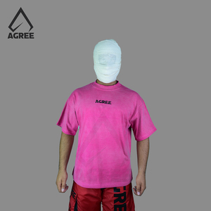 Logo personnalisé brodé délavé à l'acide T-shirt surdimensionné en coton épais à épaules tombantes pour hommes séchage rapide solide motif imprimé - Product Image 1