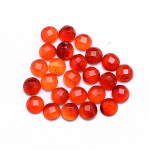 25ชิ้น Carnelian ธรรมชาติรอบ4มม. rosecut 3มม. หนาสีแดงพลอยนิล4.35 CT ล็อต iroc ขายคุณภาพสูงหินหลวม Facet Cab - Product Image 1