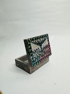 Cajas de joyería de lujo con forma rectangular blanca única de alta calidad tallada en mármol Natural hecha a mano - Product Image 2