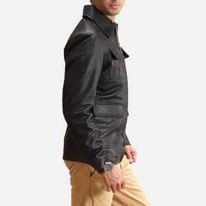 Chaqueta de Motociclista de Invierno para Hombre SANCHAL INTERNATIONAL 2025, Superventas, de Piel de Cordero Auténtica, Color Marrón, con Capucha, Transpirable, Tejida a Crochet - Product Image 3