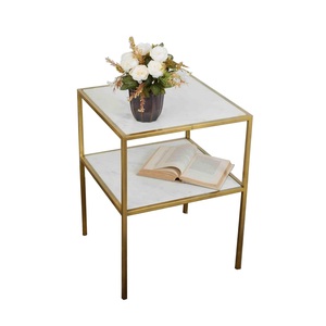 โต๊ะกาแฟสำเร็จรูปสีทองโต๊ะข้างโรงแรมโต๊ะกาแฟชุบทองดีไซน์เรียวตกแต่งโต๊ะกาแฟ - Product Image 3