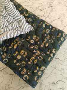 Indian Handmade Block Print Quilt <b>Quilted</b> Razai Boho Reversible Bedding Bedroom Decor - Product Image 5