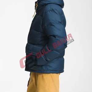 OEM Customized High Street Men's Casual Puffer <b>Jacket</b> Stand Waterproof Windproof Breathable <b>Hooded</b> Padded <b>Soft</b> <b>Shell</b> Winter - Product Image 2