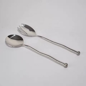 Ensemble de couverts de luxe à manche en bois Silver Head Premium Couverts Accessoire de salle à manger élégant pour les événements de mariage et un usage quotidien - Product Image 5