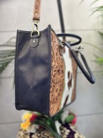 Nouveau sac fourre-tout de créateur en cuir de vachette véritable, sac à main élégant en cuir à poils, sacs sculptés à la main pour femmes, multi-usages