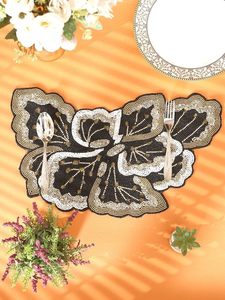 Set de napperons brodés or faits à la main aspect royal verre perlé table de restaurant tapis décoratifs et tampons article à utiliser en cadeau - Product Image 4