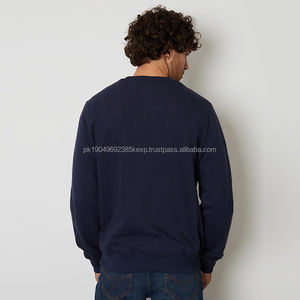 Sweat-shirt à col rond 100% coton de qualité supérieure pour homme Taille unisexe Poignets côtelés Ourlet solide OEM Hiver Marine - Product Image 2