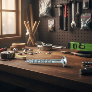 Tornillo Autorroscante para Madera con Cabeza Plana, Métrico, con Punta Phillips/Pozi, Acero al Carbono/Acero Inoxidable Galvanizado, Rosca Gruesa, CLASE 4, Afilado - Product Image 1