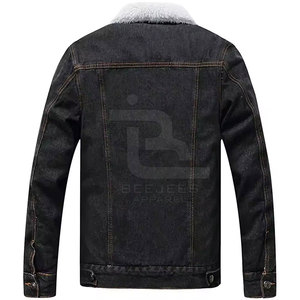 Street Wear Factory Design Sherpa Jeans Jacket Para la venta Diseño personalizado Hombres Use Sherpa Jeans Jacket - Product Image 2