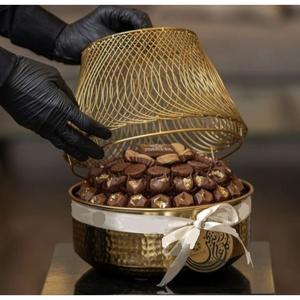 Plats de service au chocolat doués de mariage au design antique bol à chocolat en métal de la plus grande qualité avec poignée au prix le plus bas - Product Image 6